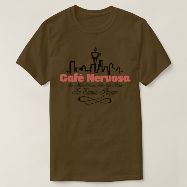 Camiseta Cafe Nervosa (Frente do Design)