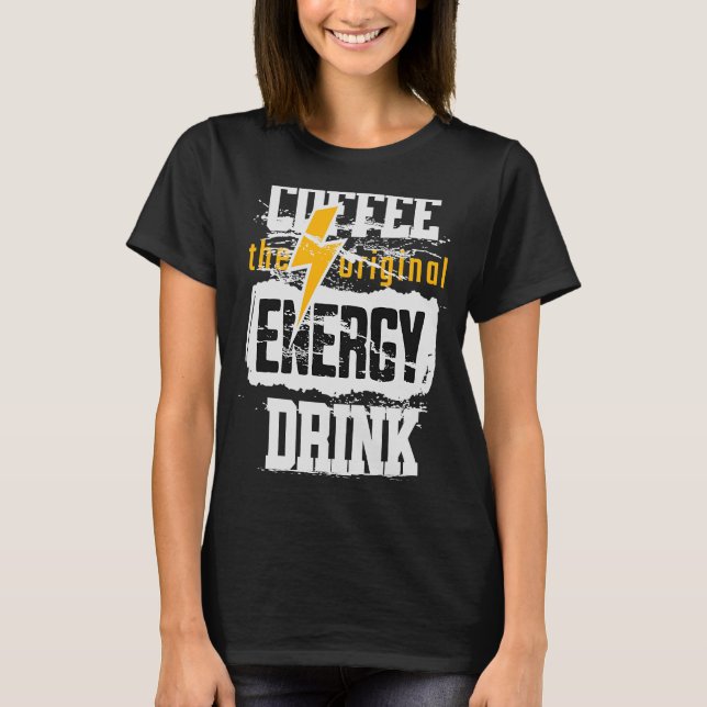 Camiseta Café O Relâmpago De Energia Original (Frente)
