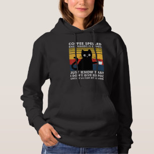 Camiseta Café Ortografado Para Trás É O Gato Preto Fundido
