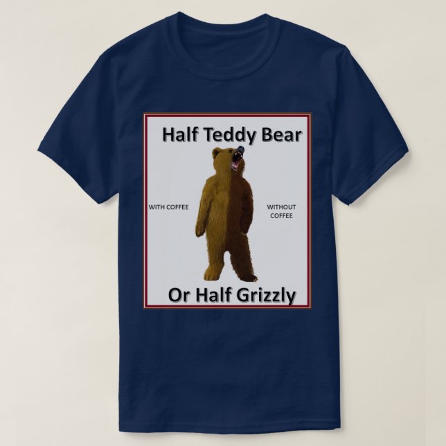 CAMISETA CAFÉ OU URSO 2 (Frente do Design)