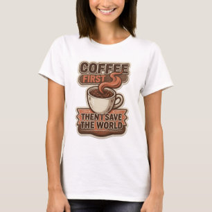 Camiseta Café OUSADIA SALVE O MUNDO Arte Ousada & Bonita