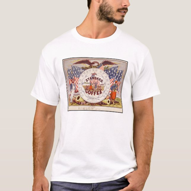 Camiseta Café Padrão - Anúncio Vintage (Frente)