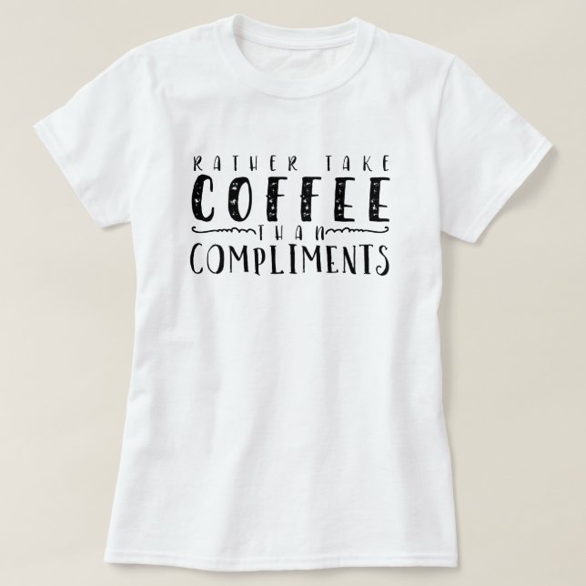 Camiseta Café para cumprimentos (Frente do Design)