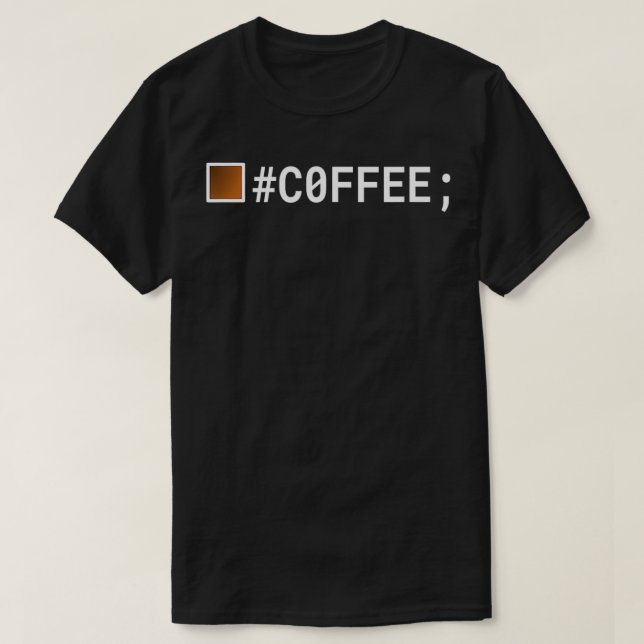 Camiseta Café para programadores de CSS de aplicativos e we (Frente do Design)