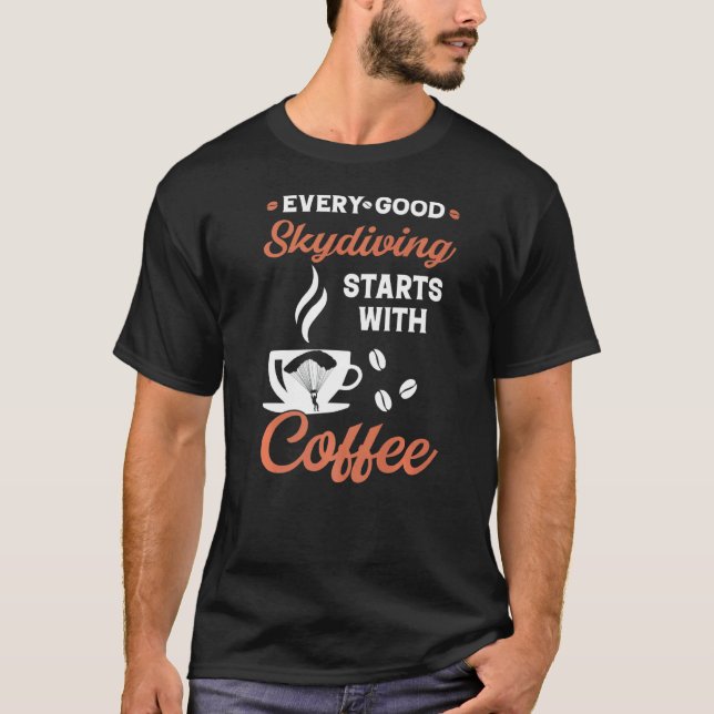 Camiseta Café  Paracaidismo (Frente)