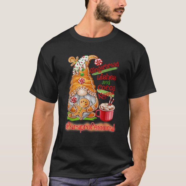 Camiseta Café Paraprofissional Natal Gnomo Cookies (Frente)