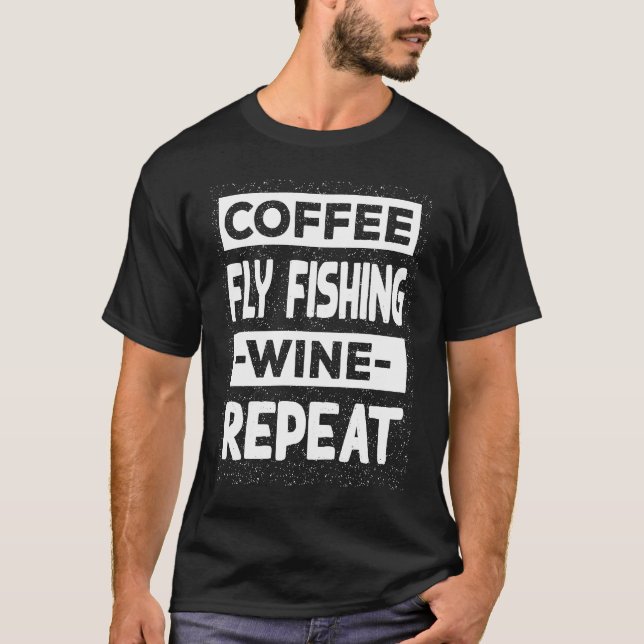 Camiseta Café Pesca com Mosca Vinho Repetir Pesca com Mosca (Frente)