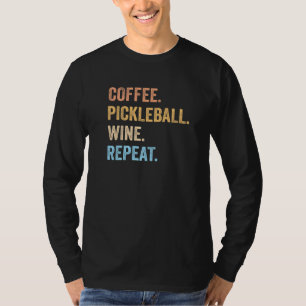 Camiseta Café Pickleball Vinho Repetir Bateria Batendo Café