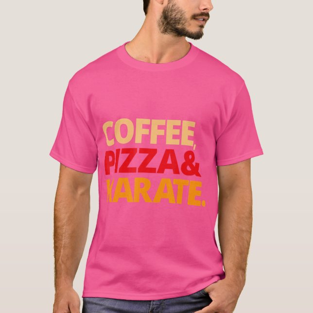 Camiseta Café Pizza Karate (Frente)