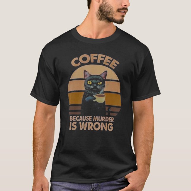 Camiseta Café Porque Assassinato É Café Errado (Frente)