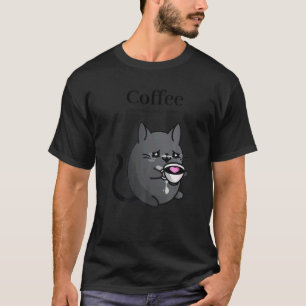 Camiseta Café Porque Assassinato é Errado Gatos Pretos Bebe
