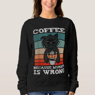 Camiseta Café Porque O Assassinato É Errado - Gato De Vinta