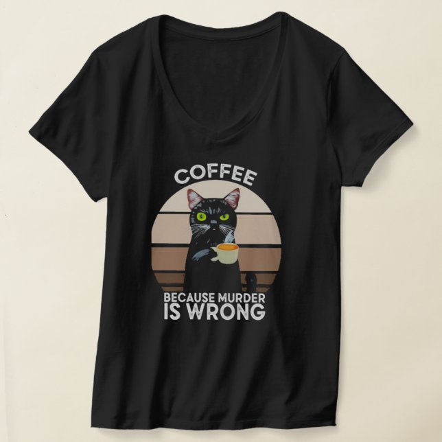 Camiseta Café porque o assassinato está errado (Postura )