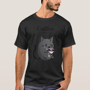 Camiseta Café porque o homicídio é uma mistura de gatos pre