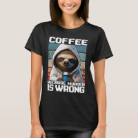 café porque o homicídio está errado Eu Sloth com C
