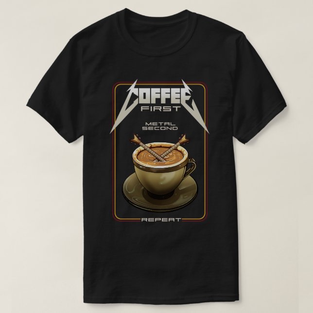 CAMISETA CAFÉ PRIMEIRO (Frente do Design)