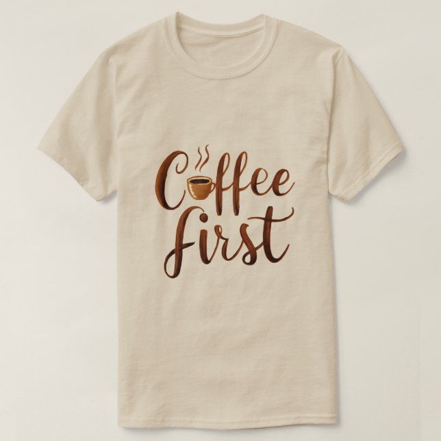 Camiseta Café Primeiro (Frente do Design)