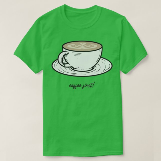 Camiseta café primeiro 8 (Frente do Design)
