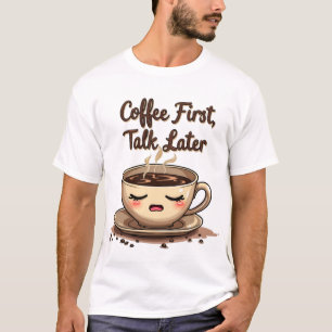 Camiseta Café primeiro conversa depois