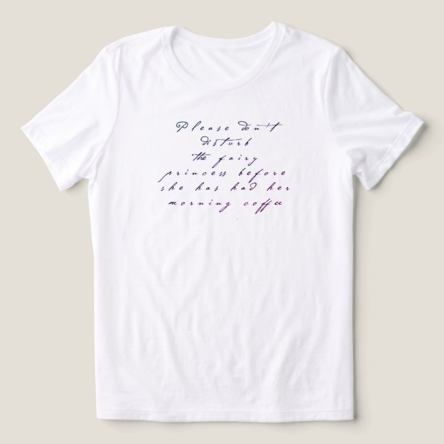 Camiseta Café Princesa Fada (Design frontal)
