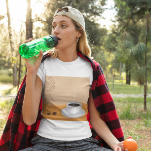 Camiseta Café quente vapor