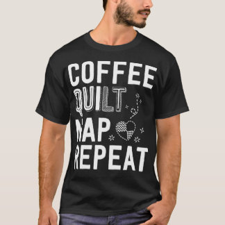 Camiseta Café Quilt Nap Repetições Quiling Para Mulheres