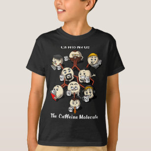 Camiseta Café Química Molécula Engraçado Ciência Geek Cof