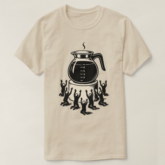 Camiseta Café Retrô Divertido – Adore o Café (Frente do Design)