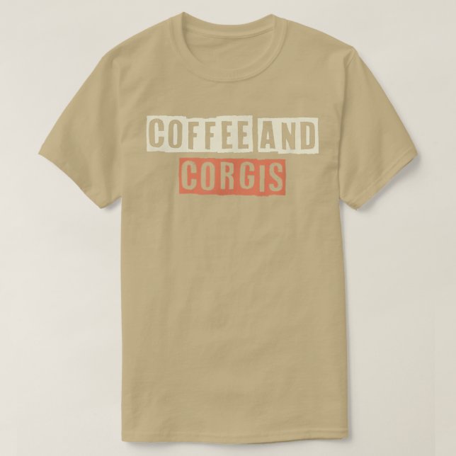 Camiseta Café Retro E Corgis Engraçados A Vida Mãe (Frente do Design)