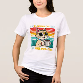 Camiseta Café Retro Vibes - Cafeine Lover Women's