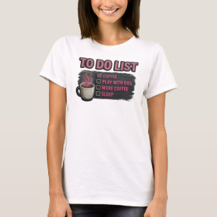 Camiseta Café Rosa Ousado BRINQUE COM O CACHORRO Design Ori