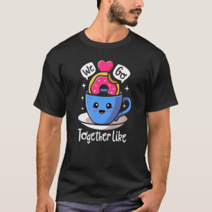 Camiseta Café rosquinha Nos Juntamos Como Cafeína De Noz