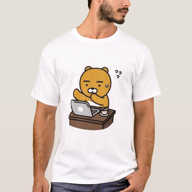 Camiseta café Ryan Trabalhador (Frente)