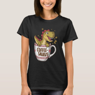 Camiseta Café-Saurus Dinossaur Café Lover Artigo 3.º