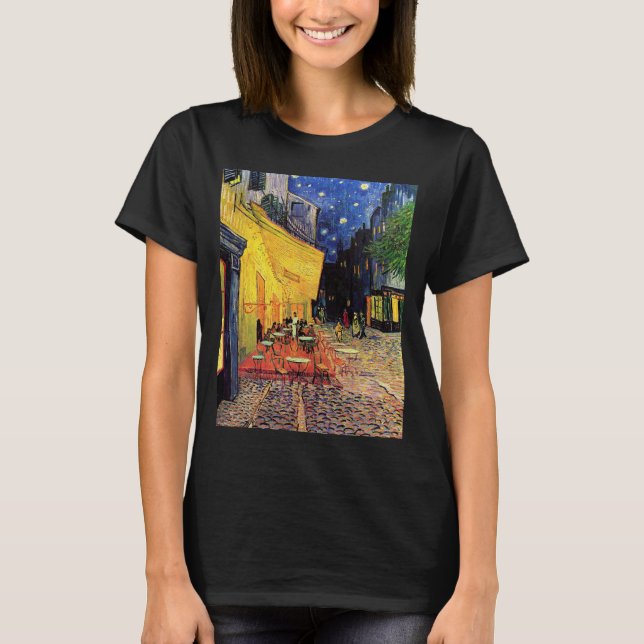 Camiseta Café Terrace à noite por Vincent van Gogh (Frente)