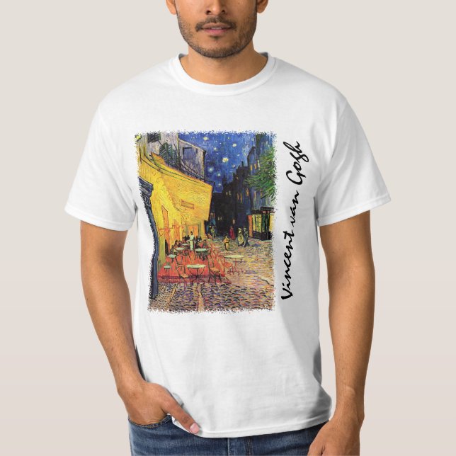 Camiseta Café Terrace à noite por Vincent van Gogh (Frente)