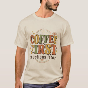 Camiseta Café Tipografia Retro Anos 70