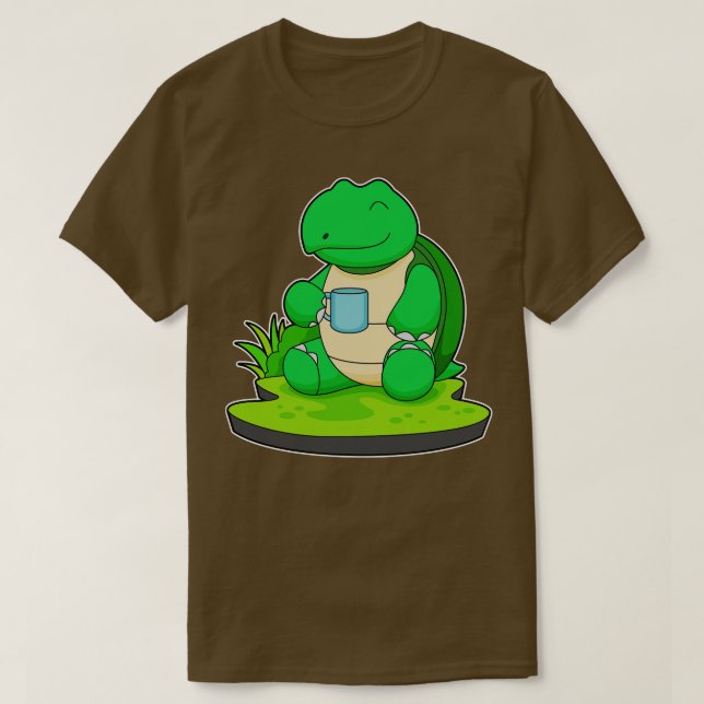 Camiseta Café Turtle Mug (Frente do Design)