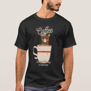 Camiseta Café Urso Bonito Porque A Terapia É Doses Caras