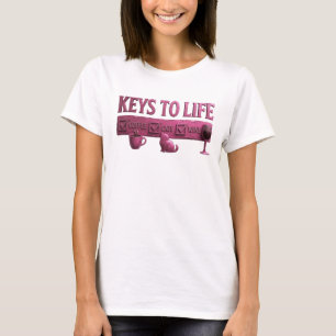 Camiseta Café Vermelho CHIC COFFEE THEN WINE Gráfico de Des