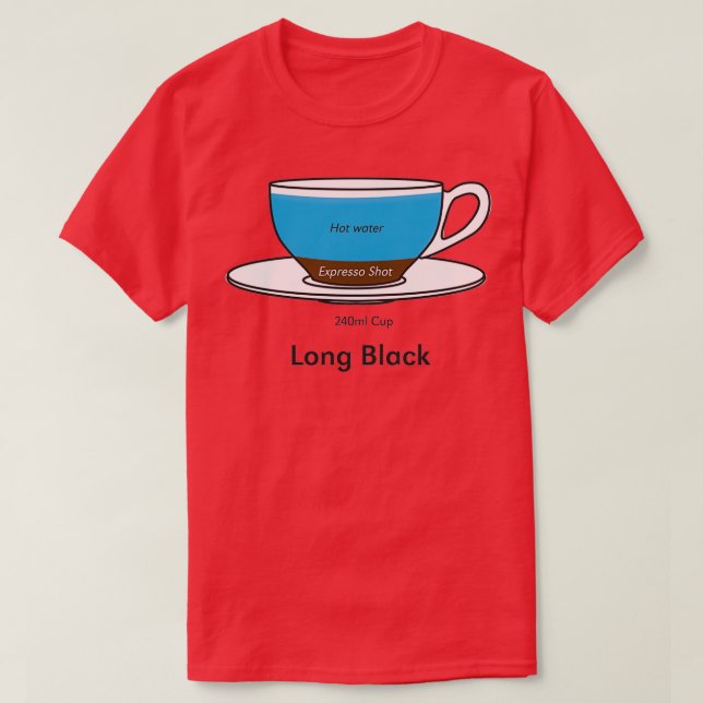 Camiseta Café Viciado em Preto Longo sem fundo (Frente do Design)