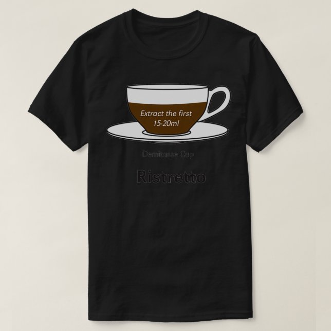 Camiseta Café Viciado em Ristretto sem fundo (Frente do Design)