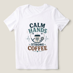 Camiseta Café Vida de Enfermeira Compaixão Repita Enfermeir
