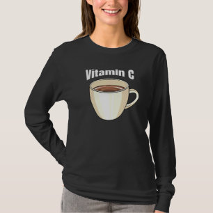 Camiseta Café Vitamina C Café Bebida Cafeína Cafeína Café D