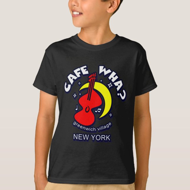 Camiseta Cafe Wha The New York City Folk Music Scene  (Frente)