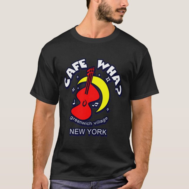 Camiseta Cafe Wha The New York City Folk Music Scene  (Frente)