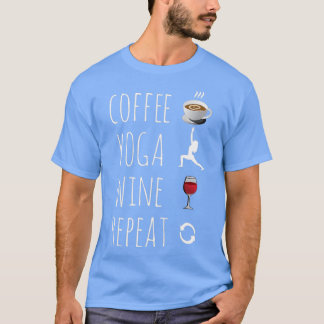 Camiseta Café Yoga Wine Repetir