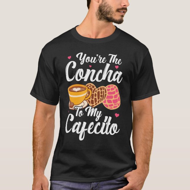 Camiseta Cafecito Café Conchas Cute Espanhol Café 1 (Frente)