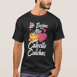 Camiseta Cafecito & Conchas Café de Café Pun Cute Espanhol 