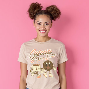 Camiseta Cafecito e Pan Dulce Retro Espanhol